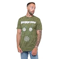 Green Day Men's Gas Mask (Dip-Dye) Tie Dye T-Shirt Khaki