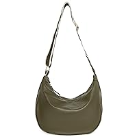 Woodland Leathers Women's Hobo Bag, Versatile Crescent Shoulder Bag With Adjustable Strap For Crossbody Wear, Small Faux Leather Ladies Bags With Zipper, Casual Design Handbags For Women