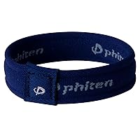 Phiten Titanium Classic Bracelet - Lightweight Elastic Sport Wristband with Aqua-Titanium Technology for Alternative Healing - Power Elastomer Core with Micro Titanium Spheres