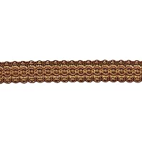 Lavish 1 inch Wide Copper, Brown, Oak Brown Gimp Braid Trim/Style# 0100VG / Color: Rustic - VNT9 / Sold by The Yard