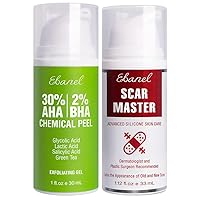 Ebanel Bundle of 30% AHA 2% BHA Chemical Peel and Advanced Silicone Scar Gel