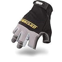 Ironclad mens Work Glove MACH 5 VIBRATION IMPACT, Black and Grey, Large Pack of 1 US