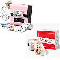 Phomemo M221 Pink Label Maker with 1Roll 1.96