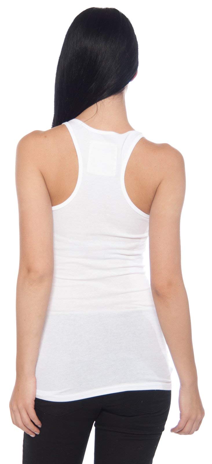 Zenana Outfitters 4 Pack Womens Basic Ribbed Racerback Tank Top