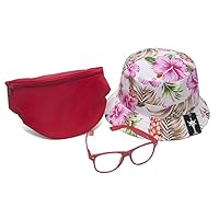 Men's Festival Accessory Kit w/Floral Bucket, Fanny Pack and Buddys - Red