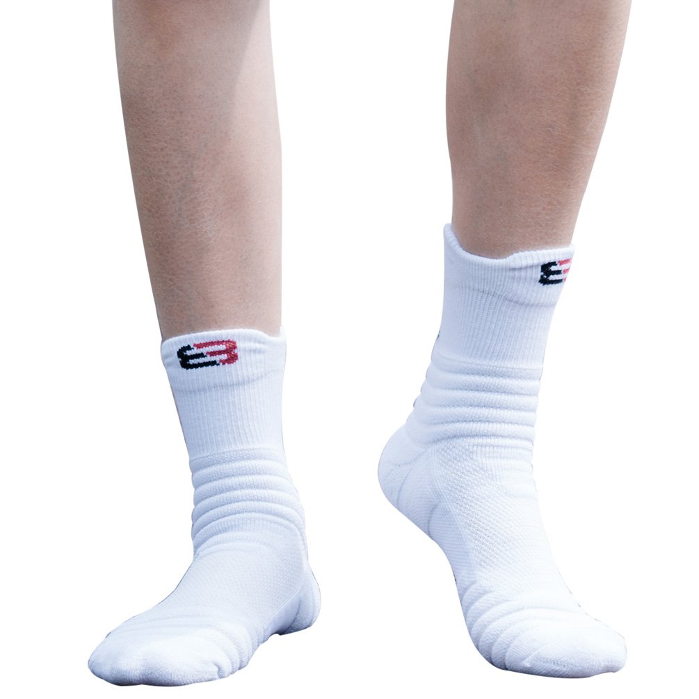 Belisy Mens Athletic Compression Crew Ankle Quarter Socks 6 Packs For Basketball & Running