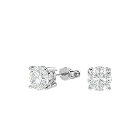 Lab Grown 1/5ct to 1.5ct Solitaire Diamond Stud Earrings in 14K Solid Rose/White/Yellow Gold for Women/Men/Girls with Butterfly Push Backs Certified by VVS (D-E-F Color, VS2-SI1 Clarity)