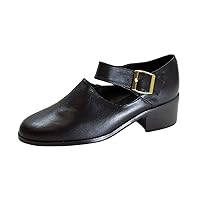 Petra Women's Wide Width Leather Ankle Strap Shoes
