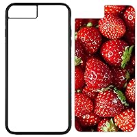 [5 Pack] Sublimation Phone Cases Compatible with iPhone 6 Plus / 7 Plus / 8 Plus - Rubber Black Blank Dye Cases and Aluminum Inserts for Dye Sublimation/Printable Phone Cover Blanks