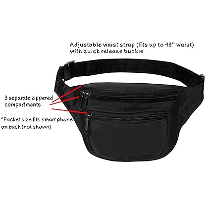 Fanny Pack, BuyAgain Quick Release Buckle Travel Sport Waist Fanny Pack Bag For Men Or Women