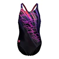 ARENA Feel Girls' Shading Front-Lined Swim Pro Back Swimsuit Waterfeel Fabric Comfortable One Piece Suit Pool or Beach