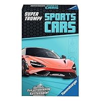Ravensburger Card Game, Supertrumpf Sports-Cars 20683, Quartet and Trump Game for Technology Fans from 7 Years