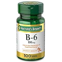 Vitamin B6, Supports Energy Metabolism and Nervous System Health, 100mg, Tablets, 100 Ct
