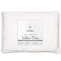 Woolino Toddler Pillow, Premium Breathable 100% Wool Fill & Cotton Cover Toddler Sleeping Pillow, Small Kids Travel Size, 14x19