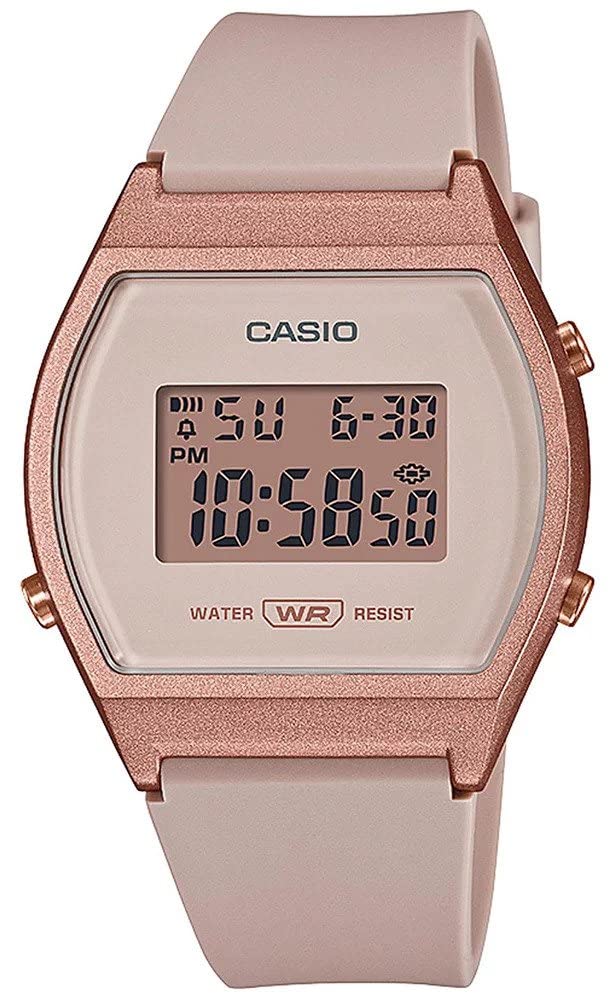 Casio LW-204-4AEF Women's Digital Quartz Watch with Plastic Strap, Pink, Strap