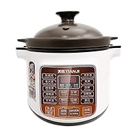 TIANJI DGD40-40LD Electric Stew Pot, 4L Full-automatic Slow Cooker, Ceramic Inner Pot, 120V, 600W,3~6 people