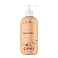2-in-1 Shampoo and Body Wash for Baby, EWG Verified, Dermatologically Tested, Vegan, Orange and Pomegranate, 16 Fl Oz