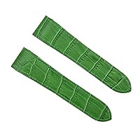 Ewatchparts 23MM LEATHER WATCH STRAP ALLIGATOR BAND COMPATIBLE WITH 38MM CARTIER SANTOS 100 XL GREEN