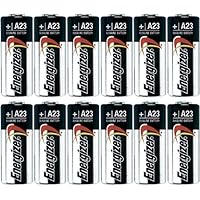 Energizer Pack of 10 A23 12 Volt Alkaline Battery - Bulk Pack - with Free Clear Battery Storage Holder Case