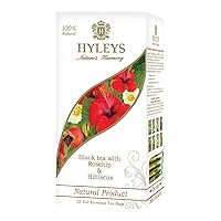 Hyleys Black Tea with Rosehip and Hibiscus - 25 Tea Bags (Comfort) 12 Pack - 300 Tea Bags total