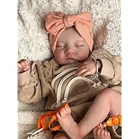 Pinky Reborn Baby Dolls Girl 19Inch Cloth Weighted Body Silicone Reborn Toddler DollLifelike Dolls That Look Real Child Toys with Outfit & Accessories