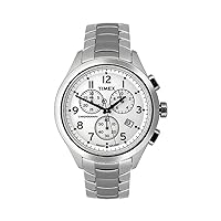 Timex Men's T2M470 T Series Chronograph Silver-Tone Stainless Steel Bracelet Watch