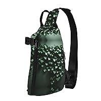 Polyester Fiber Waterproof Waist Bag -Backpack 4 Pocket Compartments Ideal for Outdoor Activities Green Creeper