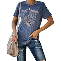 Graphic Tees for Women Short Sleeve Tshirts,Womens Summer Tops Crewneck Shirt Blouse