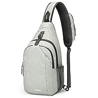 G4Free Sling Bag RFID Blocking Sling Backpack Crossbody Chest Bag Daypack for Hiking Travel(Gainsboro)