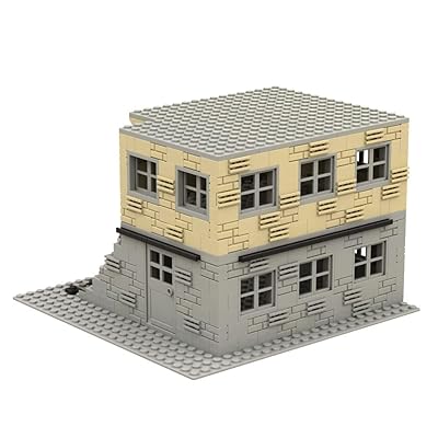 WW2 Military Scene Military Buildings - WW2 Military Ruins Battle Scene  Building Block, Military Sets Compatible with Lego, 503 Pcs, 7.5 x 7.5 x 5