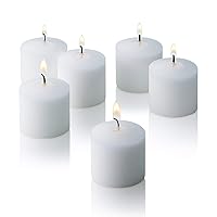 White Votive Candles - Box of 72 Unscented Candles - 10 Hour Burn Time - Bulk Candles for Weddings, Parties, Spas and Decorations