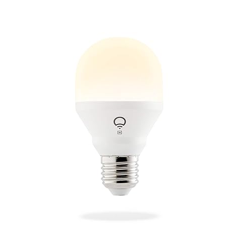 Mini White (A19) Wi-Fi Smart LED Light Bulb, Dimmable, Warm White, No Hub Required, Works with Alexa, Apple HomeKit and the Google Assistant,9 watts