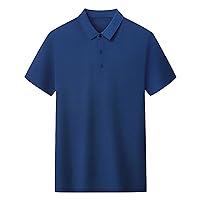 Men's Cool Moisture-Wicking Performance Polo Shirt Classic Fit Solid Short Sleeve Stretch Casual Golf Top