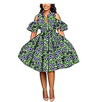 African Print Dresses for Women Ankara Clothes Dashiki Plus Size Party Wear Summer