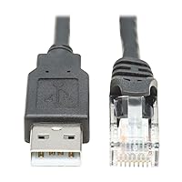 Tripp Lite USB-A to RJ45 Rollover Console Cable Cisco Compatible M/15ft (U009-015-RJ45-X)