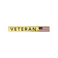 PinMart's Veteran Military American Flag Tie Clip Tie Bar Gift For Him