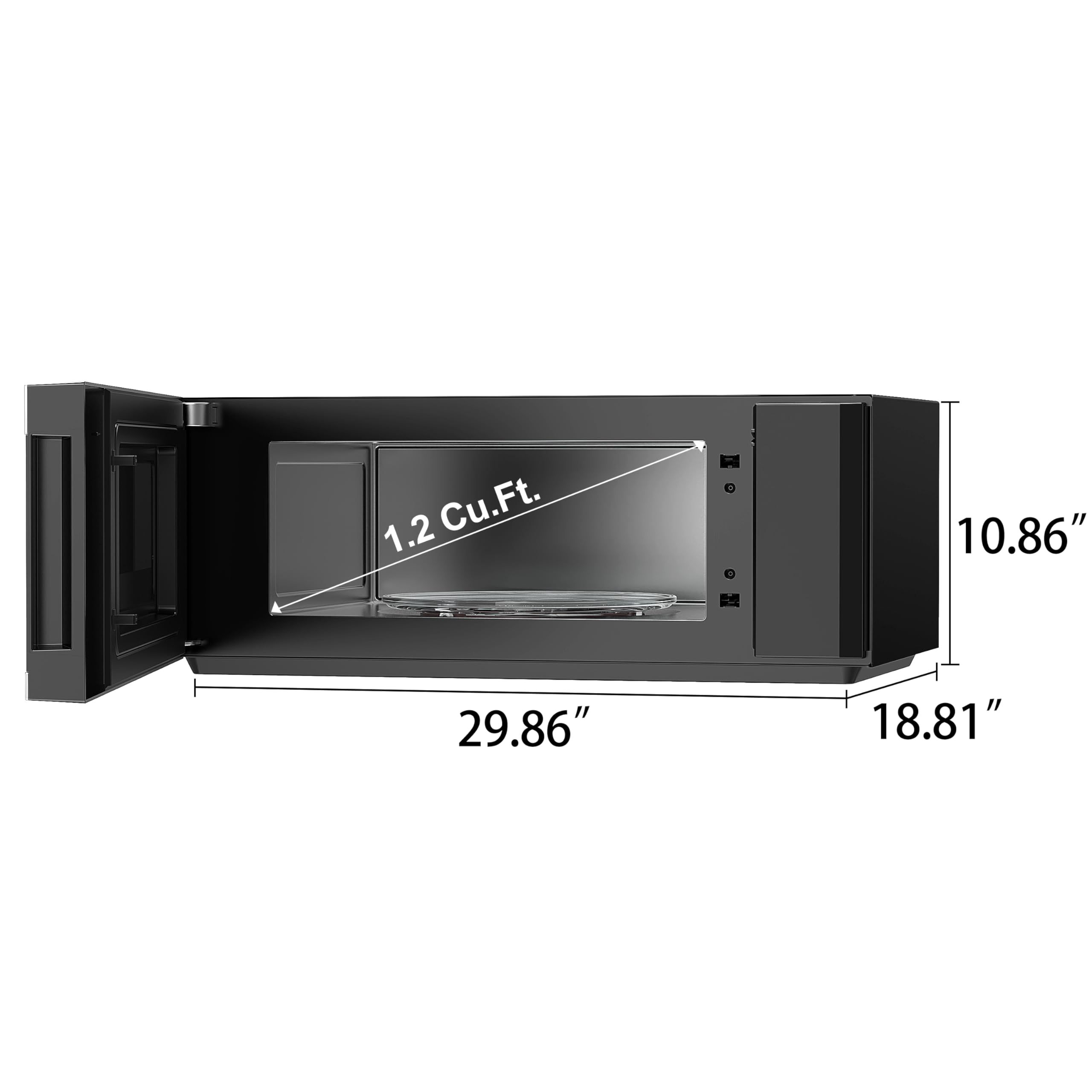 Galanz GLOMJK12S2SWN10 Low Profile Over The Range Microwave Hood Combination Steam & Sensor Cooking, 11 Power Levels, 1.2 Cu Ft, Stainless Steel