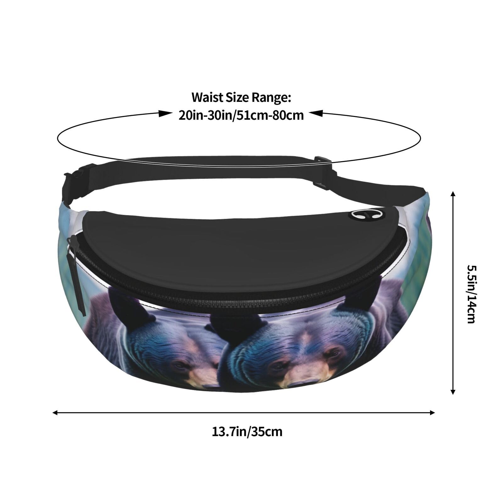 Bears Fanny Pack For Women And Men Fashion Waist Bag With Adjustable Strap For Hiking Running Cycling