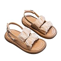 Dance Shoes Kids Sandals for Girls Toddler Breathable Slippers Kids Comfort Bright Anti-slip Hook and Loop Sandals Slippers