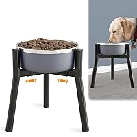 SHAINFUN Dog Bowl Stand for Large Dogs, Adjustable Width Tall Elevated Dog Bowls for 7-10.6