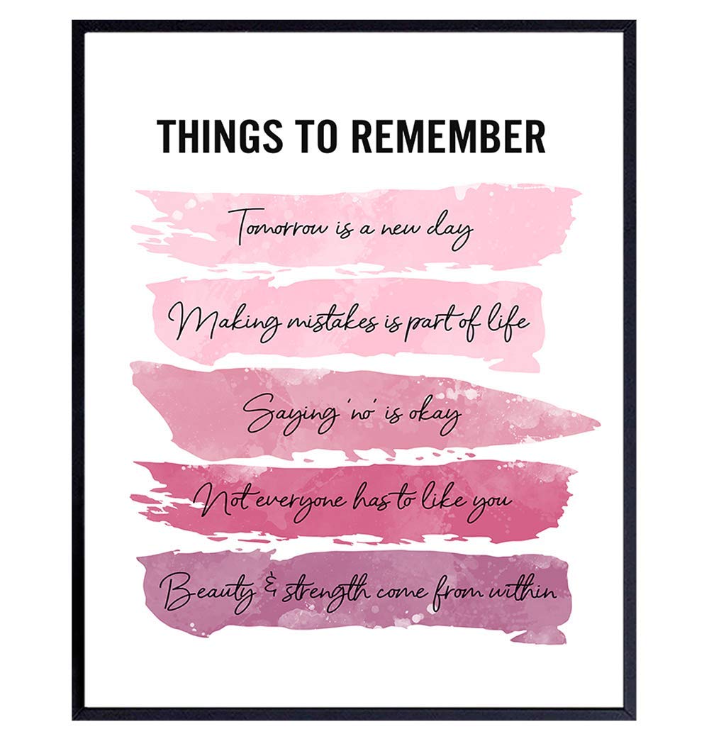 Mua Positive Inspirational Quotes Wall Decor - Uplifting Encouragement  Gifts for Women, Girls, Teens, Daughter, BFF, Best Friend - Pink  Motivational Wall Art Poster for Home Office, Bedroom, Bathroom trên Amazon  Mỹ