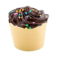 Restaurantware Panificio Premium 3 oz Kraft Paper Mini Baking Cup: Paper Baking Cups Perfect for Muffins Cupcakes or Mini Snacks - Scalloped - Disposable and Recyclable - 200ct Box