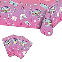 3Pcs Girls Barbie Birthday Party Supplies, Cute Disposable Tablecloth for Birthday & Big Events, Themed Parties for Girls 71 x 42.5in
