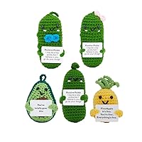 Positive Pickle,Handmade Emotional Support Pickle Cucumber Gift, Emotional Encouragement Card for Cheer Up Gifts, Funny Reduce Pressure Pickle Toy