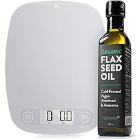 Greater Goods Kitchen ‘This is How You Make a Healthy Lunch’ Bundle, Comes with Kitchen Scale and 250 mL Bottle of Flaxseed Oil, Products Designed in St. Louis.