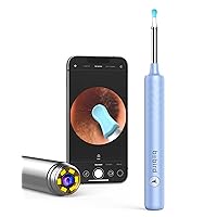 Ear Wax Removal, BEBIRD Ear Wax Removal Tool Kit with 300W Pixel Ear Camera Otoscope, Ear Cleaner with 2 Food-graded Silicone Ear Spoon, Visible Earwax Removal Kit, Micro Ear Scope for Ear Pick, Blue