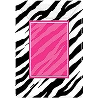 Pink and Zebra Print Lunch Plates Party Disposable Tableware and Dishware (8 Pack), Multi Color, 10