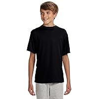 A4 Youth Cooling Performance Crew (Black) (M)