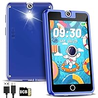 Kids Smartphone Toys for Girls Boys 3 4 5 6 7 Years Old Toddler Play Cell Phone with Touchscreen Flip Camera 28 Games MP3 Player Words Flashcards Learning Toys with Lanyard 8GB SD Card Birthday Gifts
