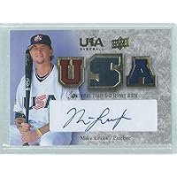 Mike Leake 2008 Usa Baseball Triple Jersey Auto Prospect #d 34/99 - Autographed MLB Jerseys